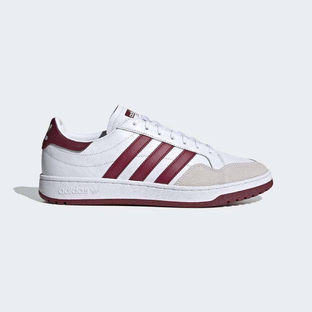 Adidas Team Court Férfi Originals Cipő Fehér/Bordó/Fekete Akció 967134-MNV